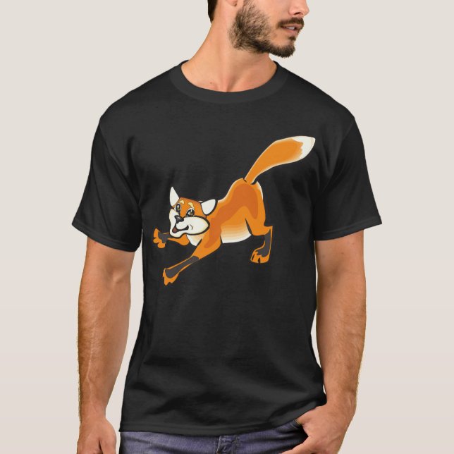 Foxfuchdjur (hund)  t shirt (Framsida)