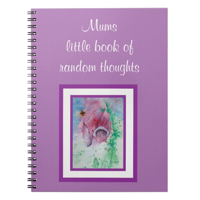 Foxglove and Bee jotter Anteckningsbok (Framsidan)