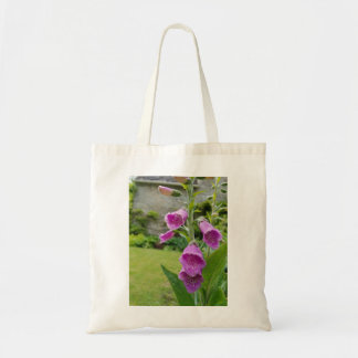 Foxglove Flower Tote Bag Tygkasse