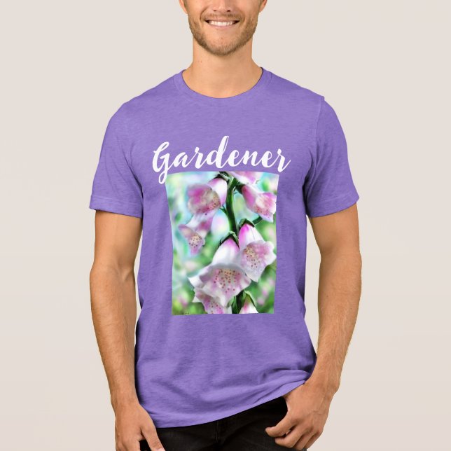Foxglove Flowers Blommigt Rosa Garden Personlig T Shirt (Framsida)