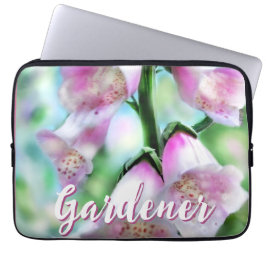 Foxglove Flowers Floral Pink Garden Personalized Laptop Fodral
