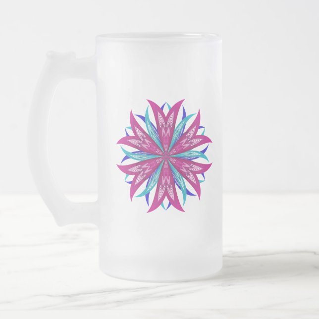 Foxglove Frosted Glass Mugg (Vänster)
