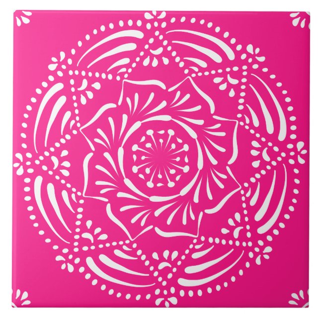 Foxglove Mandala Kakelplatta (Framsidan)