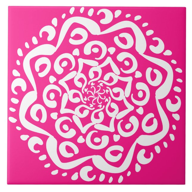Foxglove Mandala Kakelplatta (Framsidan)