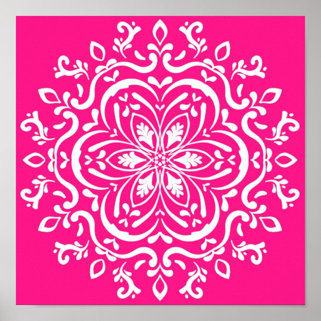 Foxglove Mandala Poster (Framsidan)