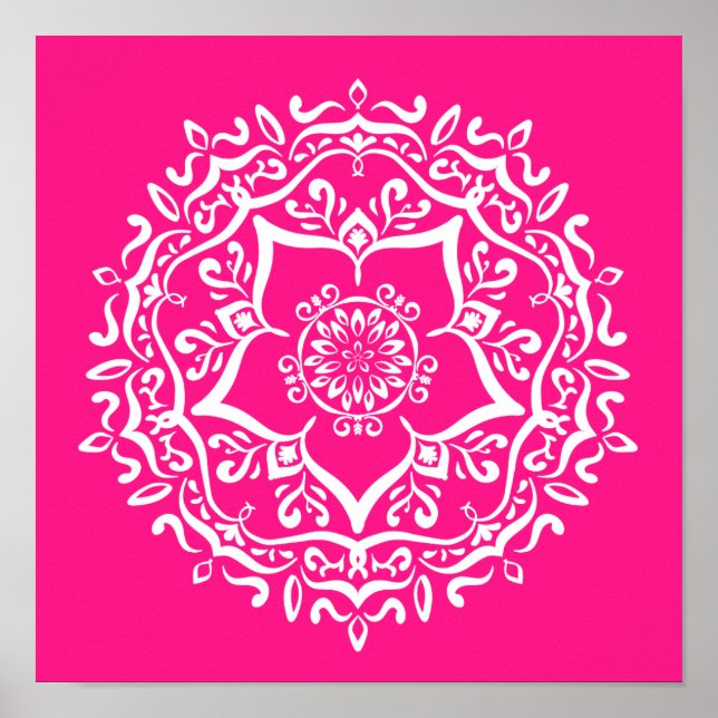 Foxglove Mandala Poster (Framsidan)