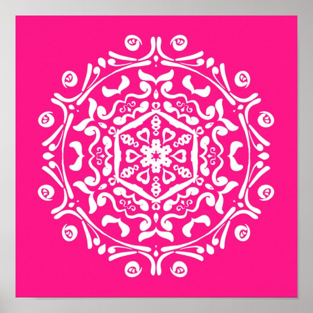 Foxglove Mandala Poster (Framsidan)