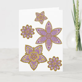 Foxglove och Guld botaniskt kort