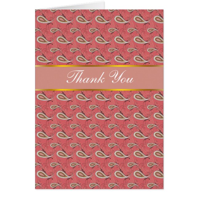 Foxglove Petal Paisley Mönster Hälsningskort (Framsidan)