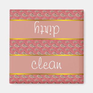 Foxglove Petal Paisley Mönster Magnet