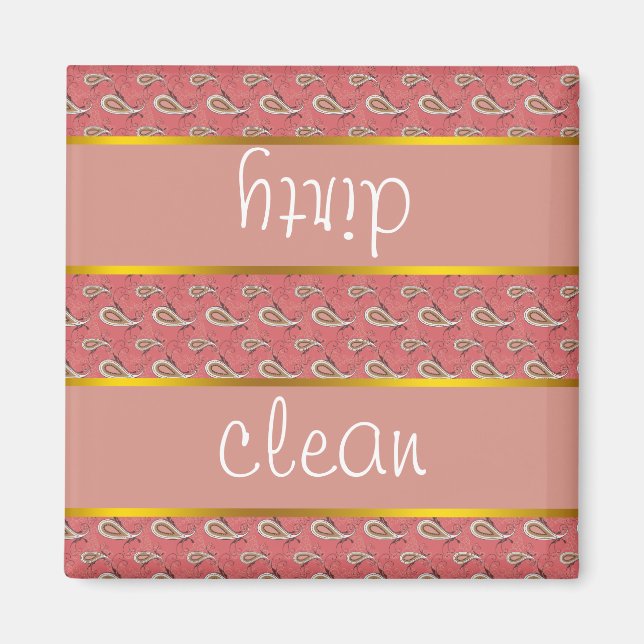Foxglove Petal Paisley Mönster Magnet (Framsidan)