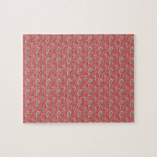 Foxglove Petal Paisley Mönster Pussel