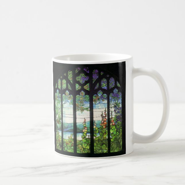 Foxglove- & Wisteriamålat glassmugg Kaffemugg (Höger)