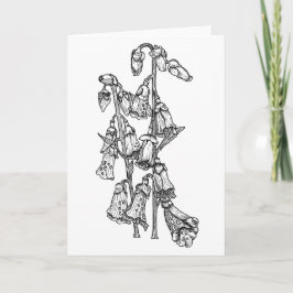 Foxgloveblommafärg det dig tom hälsning kort