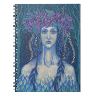 Foxhandskar dryad vacker flicka surrealistisk fant anteckningsbok