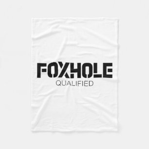 Foxhole Kvalificerad Militär Stödperson Och Älskar Fleecefilt