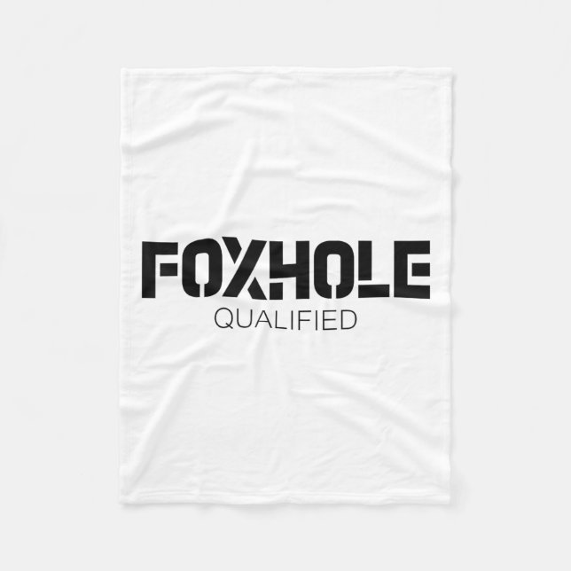 Foxhole Kvalificerad Militär Stödperson Och Älskar Fleecefilt (Framsidan)