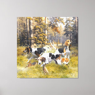 Foxhound Canvastryck