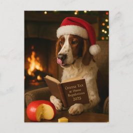 Foxhound 'Cheese Tax' Christmas postcard Vykort
