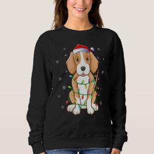 Foxhound Hund Lighting Santa Hat Foxhound Chri T Shirt