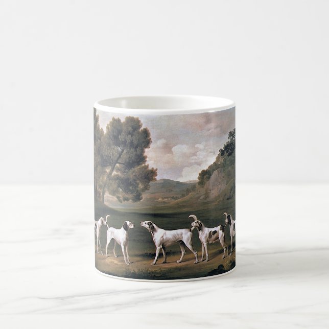 Foxhound i ett landsbygdslandskap (av George Stubb Kaffemugg (Center)