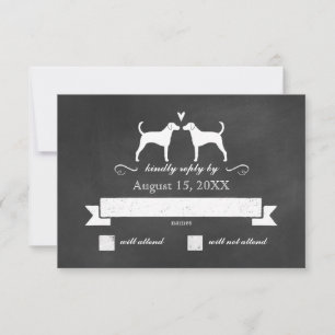 Foxhound Silhouettes Bröllop OSA Reply Kort