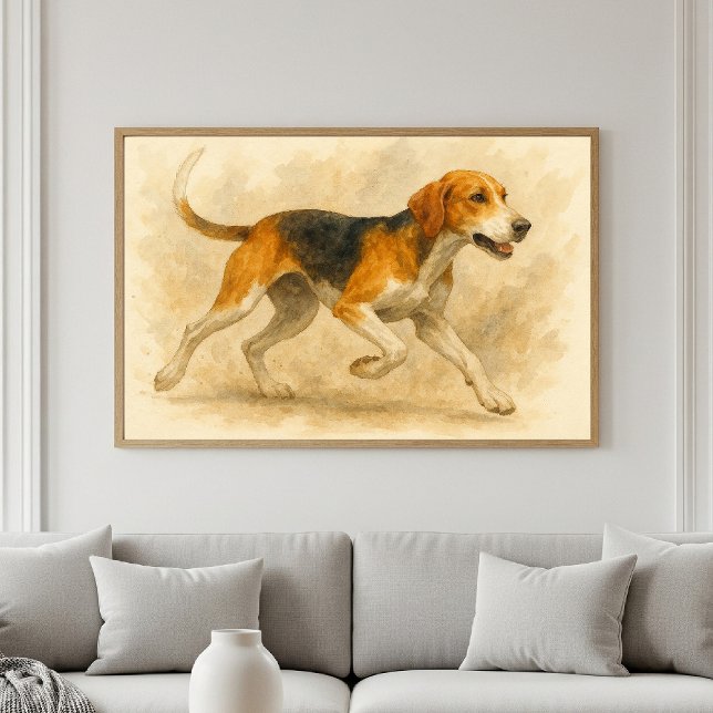 Foxhound Watercolor Art Poster (Skapare uppladdad)