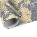 Foxier Blue Grått Guld Marble Shiny Metallic Grung Presentpapper<br><div class="desc">Minimalism och elegans i enlighet med de verkliga trenderna för insida-decor. För många lyxglas Tillfälle</div>