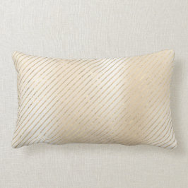 Foxier Guld Metallic Rand Linjer Parly Creamy Lumbarkudde