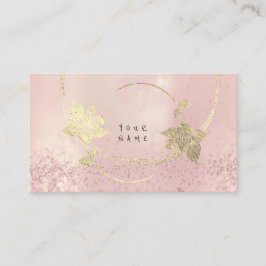 Foxier Guld Ro Rosa Pearly Blommigt Glitter Visitkort