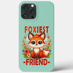 Foxiest Friend pun. Cute Baby Fox-valpen, tecknad