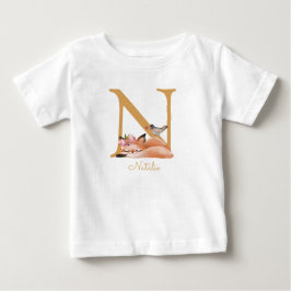 Foxillustration av Mor till ett Flicka T Shirt