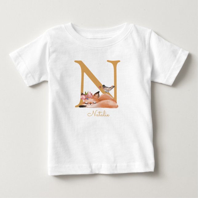 Foxillustration av Mor till ett Flicka T Shirt (Framsida)