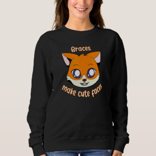 Foxklammerparenteser gör cute Ansikte T Shirt