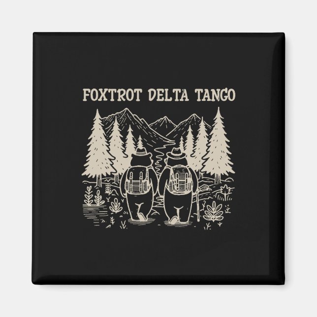 Foxmachtas Tangos Funny ResistBear Magnet (Framsidan)