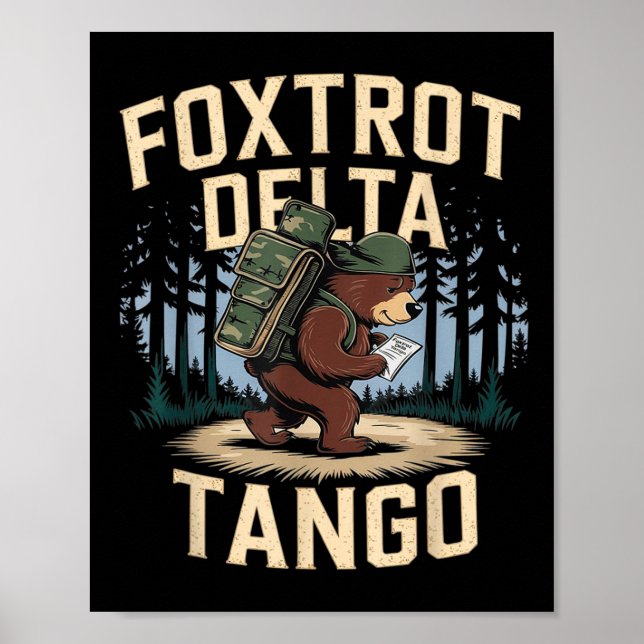 Foxmachtas Tangos Funny ResistBear Poster (Framsidan)