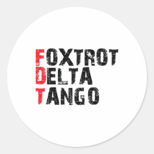 Foxmachtas Tangos Shirt National Parker Repersistt Runt Klistermärke
