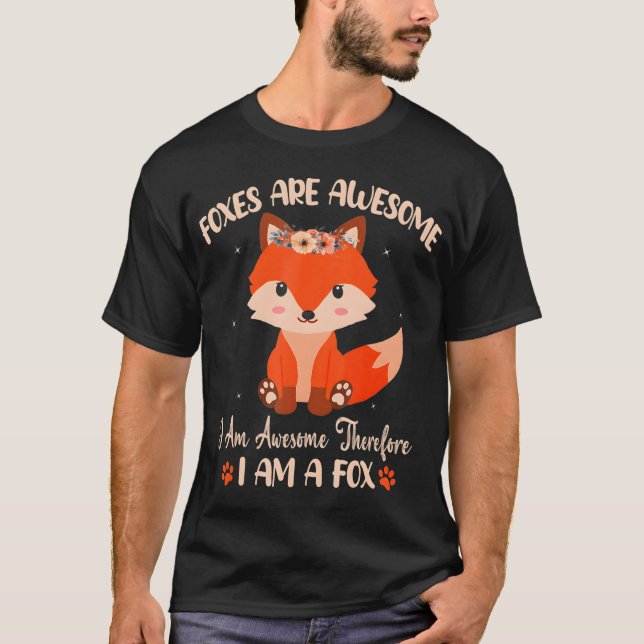 Foxrävar är Fantastisk Cute Fox Girls Boys T Shirt (Framsida)