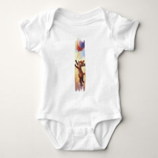 Fox's Balloon Äventyr Brushstroke Paint T Shirt