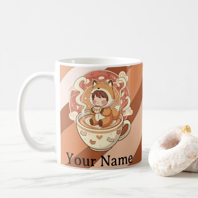 Fox's Cozy Read Morning Coffee Mug Kaffemugg (Med munk)