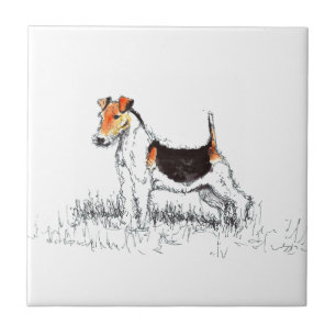 Foxterrier Kakelplatta