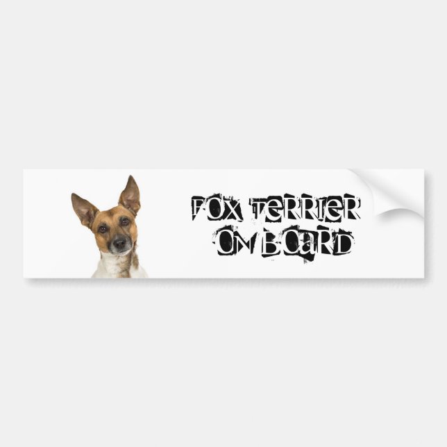 Foxterrier ombord bildekal (Framsidan)