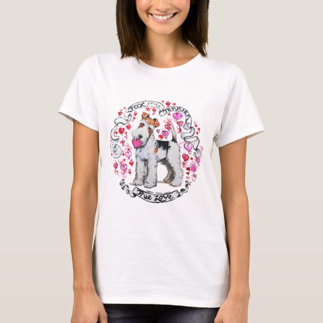 Foxterrierälskling T-shirt (Framsida)