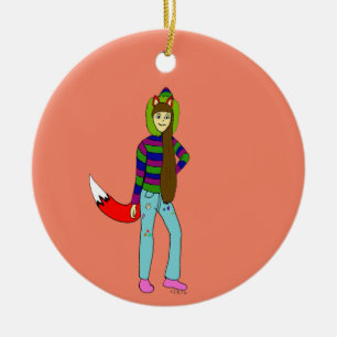 foxtjej julgransprydnad keramik