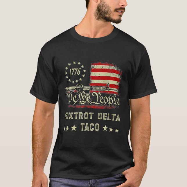 Foxtrot Delta Taco Resisto 8647 Låt oss Go Taco Ma T Shirt (Framsida)