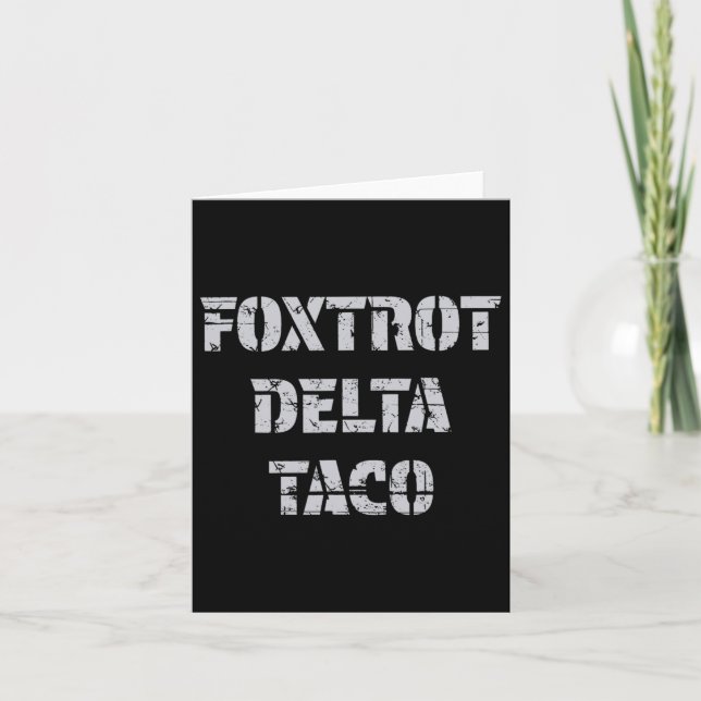 Foxtrot Delta Taco Trump Chickens ut Låt oss allti Kort (Framsida)