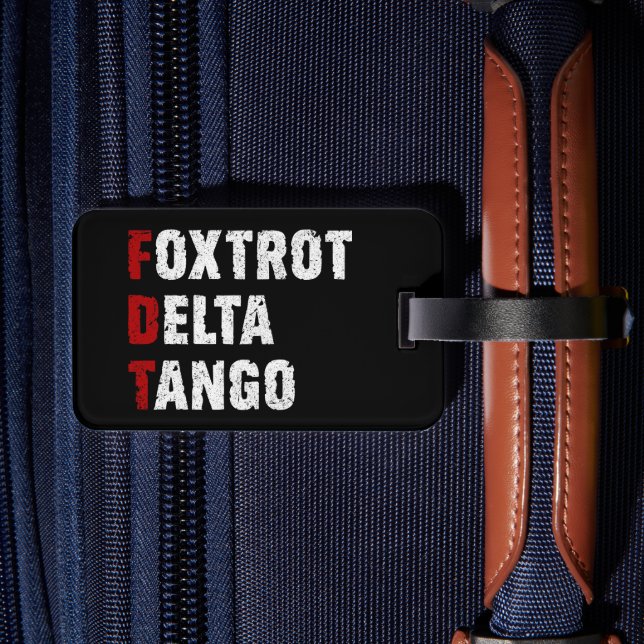 Foxtrot Delta Tango Bagagebricka (Baksida Insitu 2)
