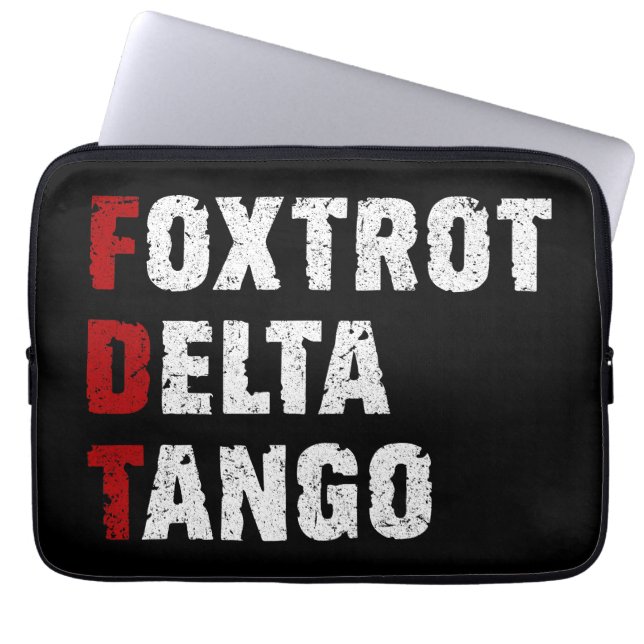Foxtrot Delta Tango Laptop Fodral (Framsidan)