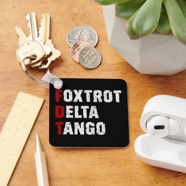 Foxtrot Delta Tango Nyckelring (Skrivbord)