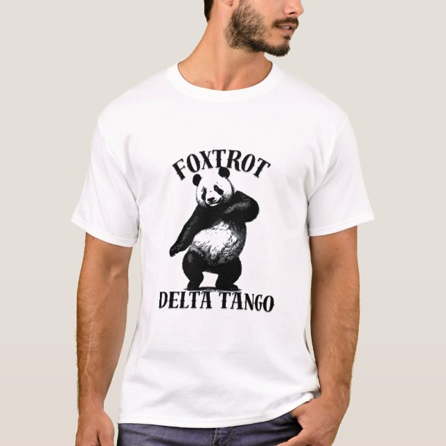 Foxtrot Delta Tango Panda t-shirt (Framsida)